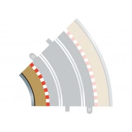 Bordures Intérieures Courbe R2 45° (x4) circuit 1/32 Scalextric Scalextric C8225 - 1