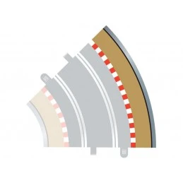 Bordures Extérieures Courbe R2 45° (x4) circuit 1/32 Scalextric Scalextric C8228 - 1