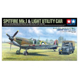 Spitfire Mk.I Aircraft and Tamiya 10HP 1/48 Light Utility Car Tamiya 25211 - 2