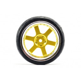 6-spoke 26mm 1/10 chrome gold track wheels (4) Fastrax Fastrax FAST0087GC - 2