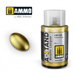 A-STAND Polished Brass Paint 30ml Mig AMMO - MIG Jimenez A.MIG-2308 - 1