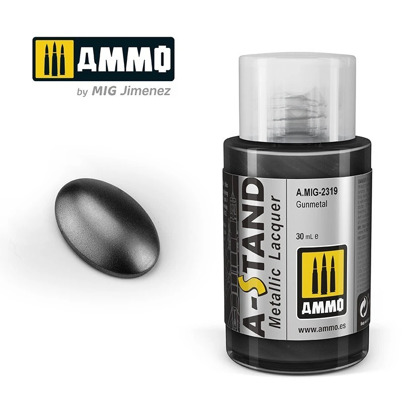 Peinture A-STAND Gunmetal 30ml Mig AMMO - MIG Jimenez A.MIG-2319 - 1 Peinture A-STAND Gunmetal 30ml Mig AMMO - MIG Jimenez A.MIG-2319 - 1