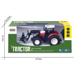 Red RC Tractor with Fork and Clamp Boots 1/24 Korody  K-6634 - 4