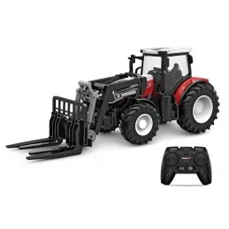 Tracteur RC rouge avec fourche et dents transpalette 1/24 Korody  K-6633 - 1