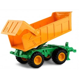 Red Big Wheel RC Tractor with Tipping Trailer 1/24 Korody  K-6643K - 5