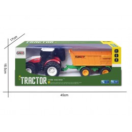 Red Big Wheel RC Tractor with Tipping Trailer 1/24 Korody  K-6643K - 9