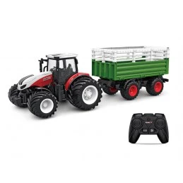 copy of Red Big Wheel RC Tractor with Tipping Trailer 1/24 Korody  K-6644K - 1