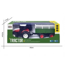 copy of Red Big Wheel RC Tractor with Tipping Trailer 1/24 Korody  K-6644K - 12