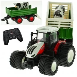 copy of Red Big Wheel RC Tractor with Tipping Trailer 1/24 Korody  K-6644K - 2