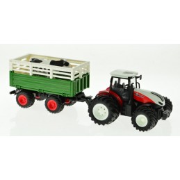 copy of Red Big Wheel RC Tractor with Tipping Trailer 1/24 Korody  K-6644K - 4