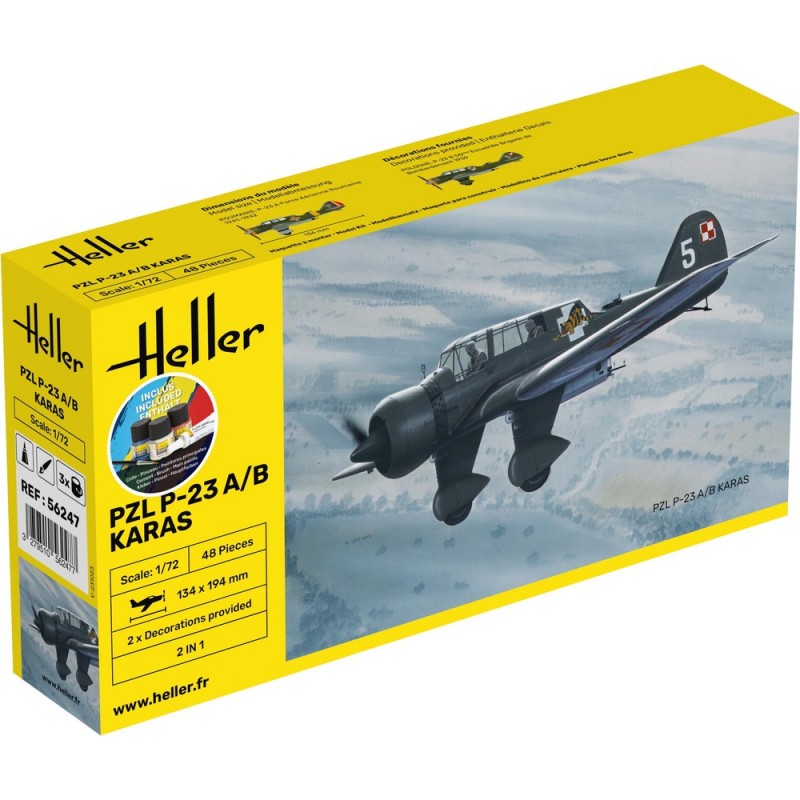 Avion PZL 23 Karas 1/72 Heller + colle et peintures Heller HEL-56247 - 1