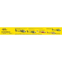 SA 342 Gazelle 1/48 Heller + glue and paints Heller HEL-56486 - 4