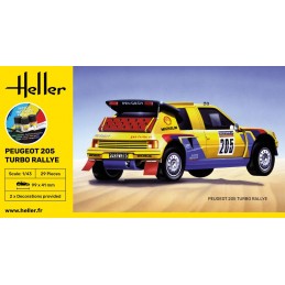 Peugeot  205 TURBO Rallye 1/43 Heller + colle et peintures Heller HEL-56189 - 2