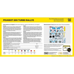 Peugeot 205 TURBO Rallye 1/43 Heller + glue and paints Heller HEL-56189 - 2