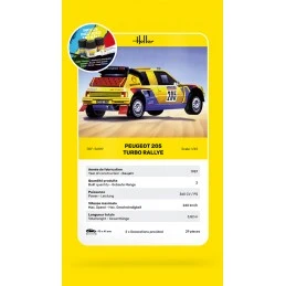 Peugeot 205 TURBO Rallye 1/43 Heller + glue and paints Heller HEL-56189 - 4