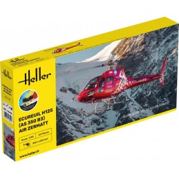 Ecureuil H125 (AS 350 B3) Air Zermatt 1/48 Heller + colle et peintures Heller HEL-56490 - 1