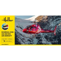 Ecureuil H125 (AS 350 B3) Air Zermatt 1/48 Heller + colle et peintures Heller HEL-56490 - 2