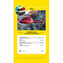 Ecureuil H125 (AS 350 B3) Air Zermatt 1/48 Heller + colle et peintures Heller HEL-56490 - 4