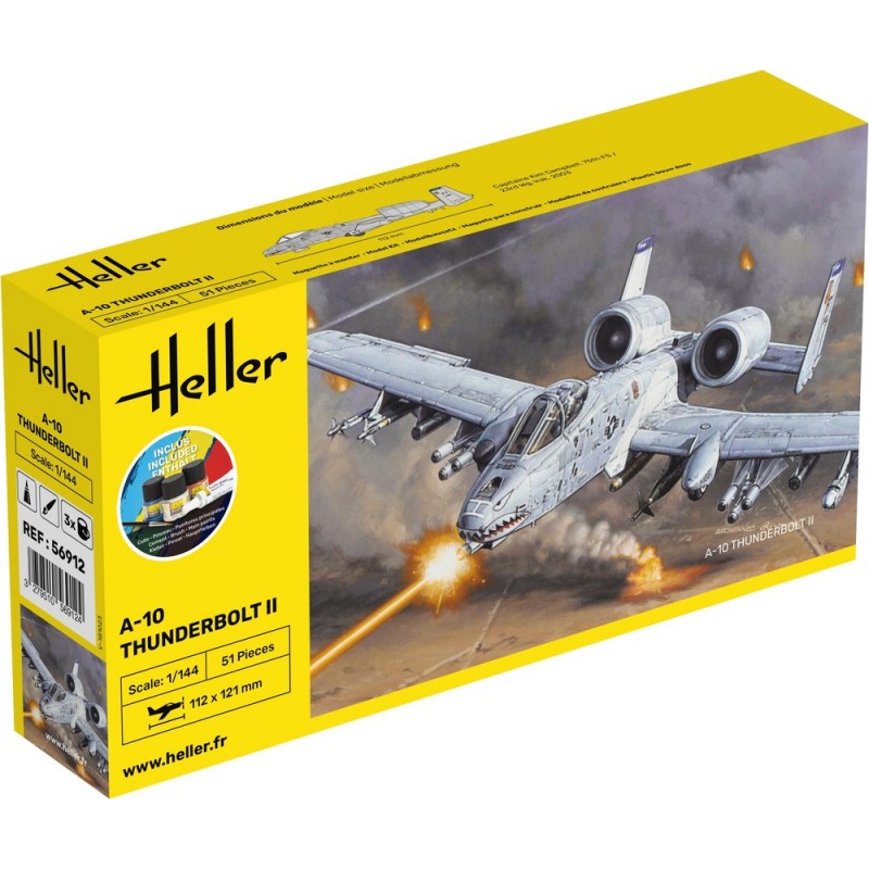 A-10 Thunderbolt II 1/144 Heller + colle et peintures Heller HEL-56912 - 1