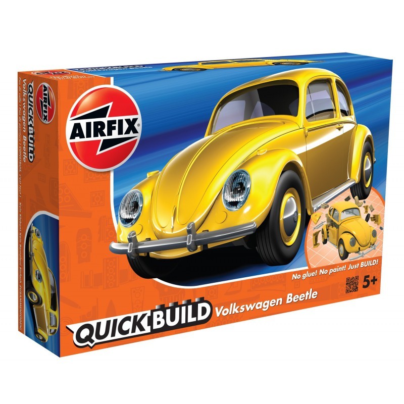 Volkswagen Beetle Coccinelle Jaune - Quick Build Airfix Airfix J6023 - 1