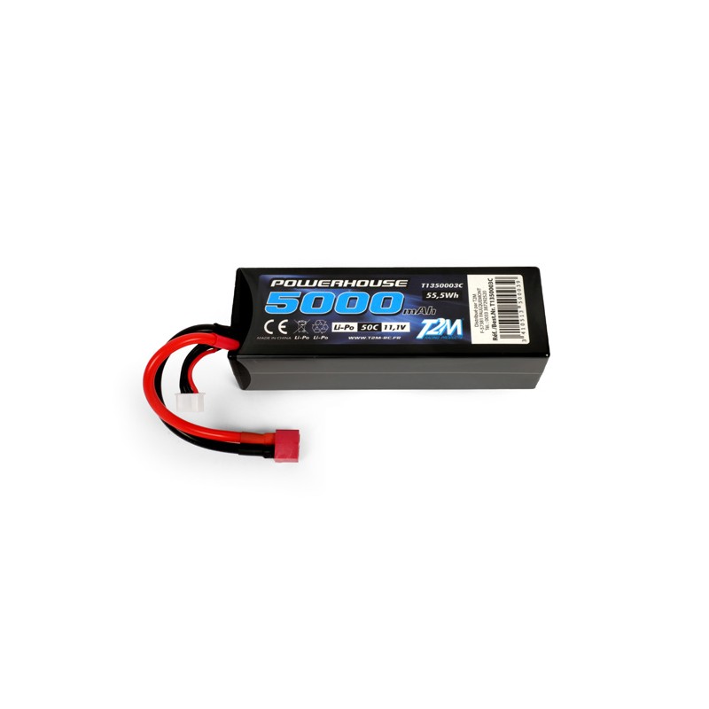 Li-Po 3S 11.1V 5000mAh 50C Case (Dean) T2M T2M T1350003C - 1