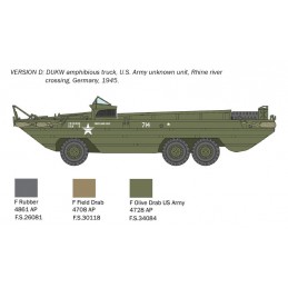 DUKW 2 1/2 ton GMC amphibious 1/72 Italeri vehicle Italeri I7022 - 7