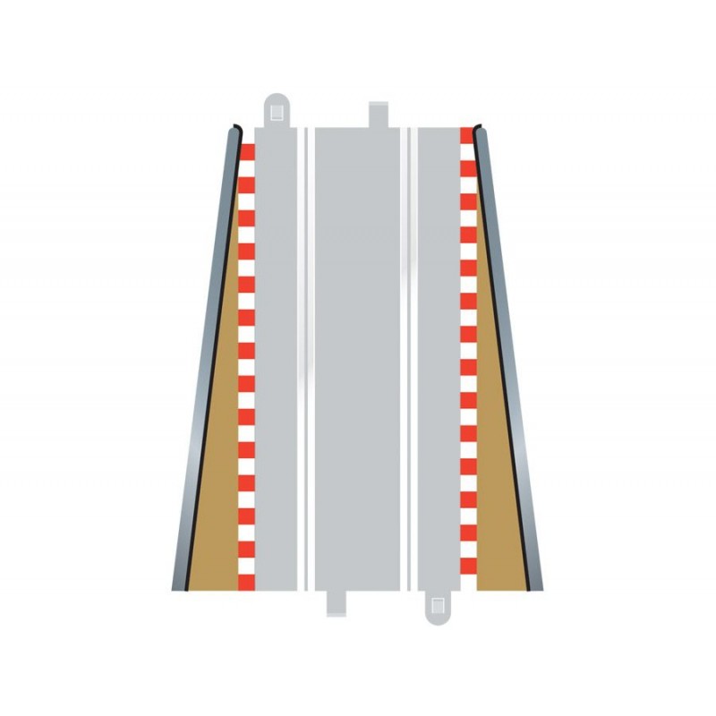 Fin de Bordures droites 350mm (x2) circuit 1/32 Scalextric Scalextric C8233 - 1