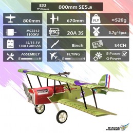 S.E 5.a 800mm E33 EPP Kit PNP DW Hobby DW Hobby - Dancing Wings Hobby E3304 - 15