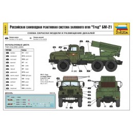 Camion Lance Roquettes BM-21 GRAD 1/72 Zvezda Zvezda Z5051 - 10