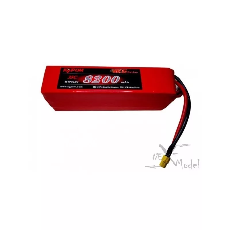 Li - Po 8200mAh 35 c 6S 22.2V (XT60) Kypom Kypom Batteries KT8200/35-6S - 2