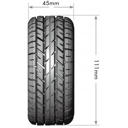 SC-Rocket Tires + Black Stick Rims 1/10 (x2) Louise RC Louise RC L-T3154SBTR - 6