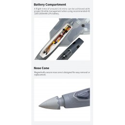 Jet EDF F-22 Raptor Twin Turbine 40mm Approx. 702mm PNP XFly  XF117P - 5
