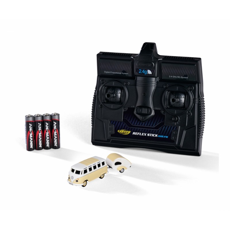 Volkswagen T1 SambaBus Bus + Caravan 2.4GHz RTR 1/87 Carson Carson 500504164 - 1