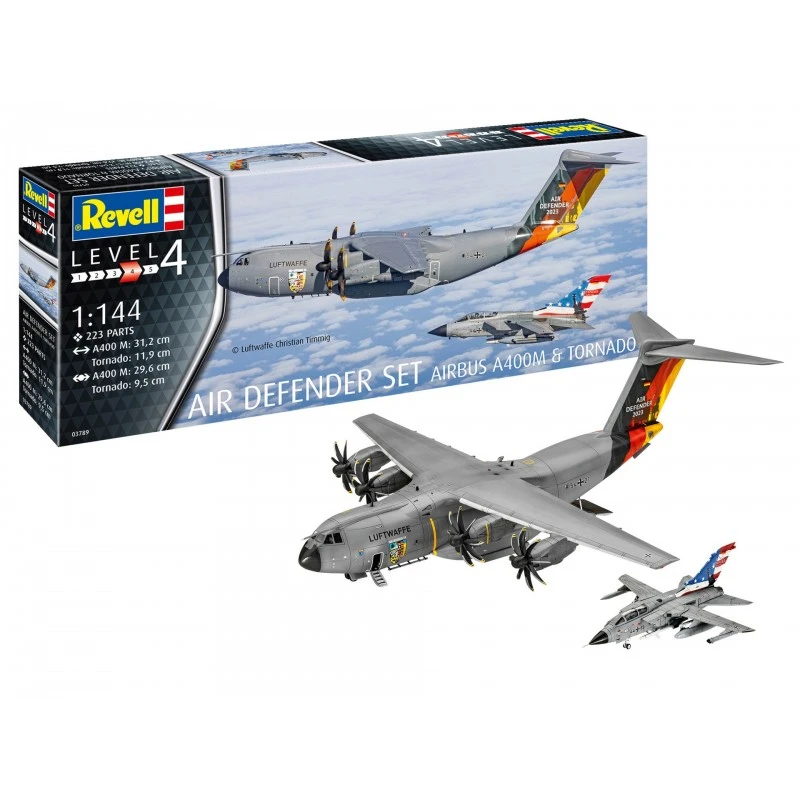 Airbus A400 M and Tornado Air Defenders 1/144 Revell Set Revell 03789 - 1 Airbus A400 M and Tornado Air Defenders 1/144 Revell Set Revell 03789 - 1