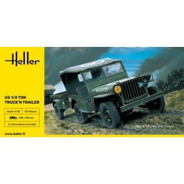 Véhicule US 1/4 Ton Truck'n Trailer 1/35 Heller Heller HEL-81105 - 2