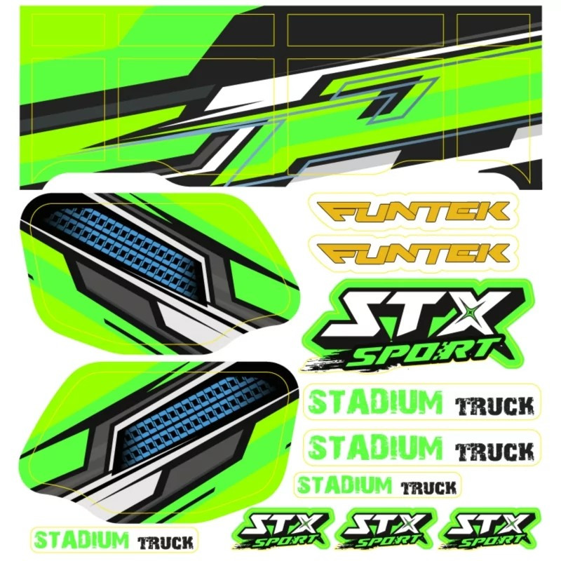 STX Sport Funtek Green Sticker Sheet Funtek FTK-21063 - 1
