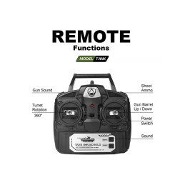 Char RC USA M26 Pershing "Snow Leopard" Vert 1/18 RTR Brother Tank  BT-814 - 12