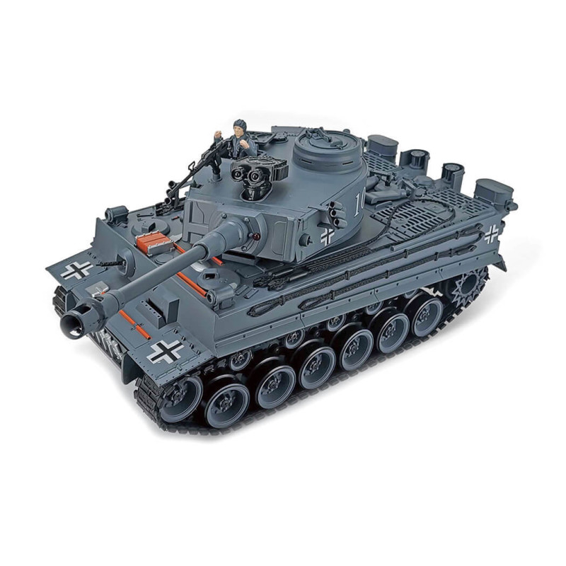Char RC German Tiger 1 Gris 1/18 RTR Brother Tank  BT-812 - 1