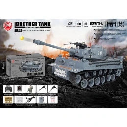 RC German Tiger 1 Grey 1/18 RTR Tank Brother Tank  BT-812 - 5