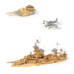 USS Missouri BB-63 1/200 kit construction bois OcCre OcCre 16002 - 9