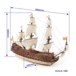 Boat San Felipe 1/86 Ochre wood construction kit OcCre 15002 - 2