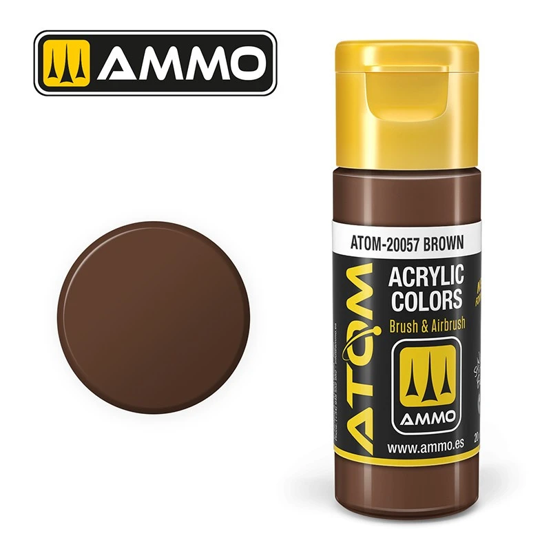 Peinture acrylique Brun 20ml ATOM AMMO