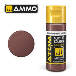 Peinture acrylique Café Marron 20ml ATOM AMMO
