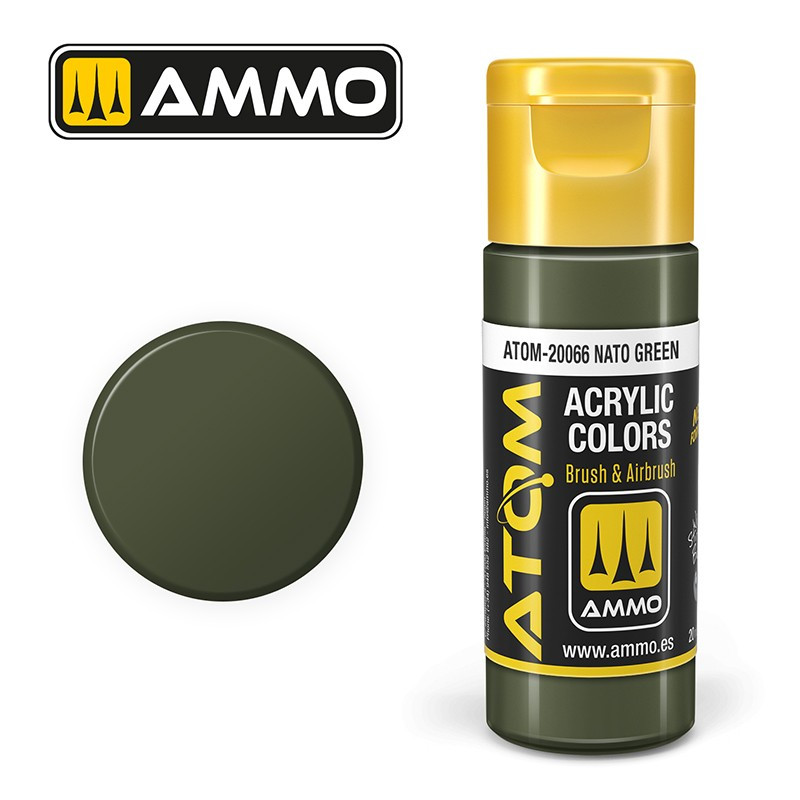 Peinture acrylique Vert OTAN 20ml ATOM AMMO