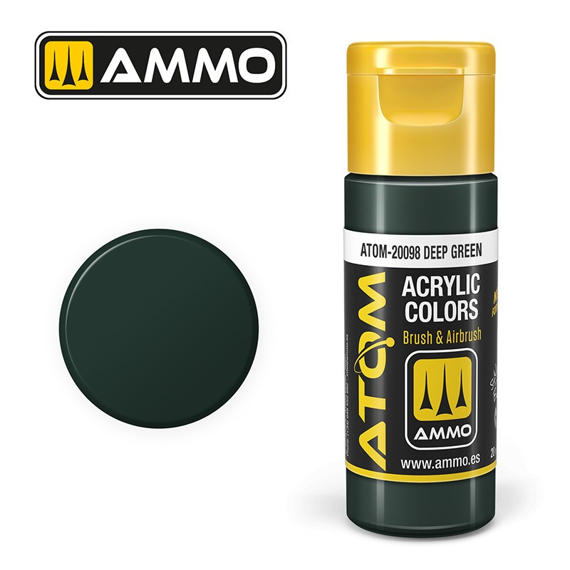 Peinture acrylique Vert profond 20ml ATOM AMMO