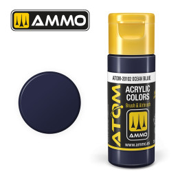 Peinture acrylique Bleu océan 20ml ATOM AMMO
