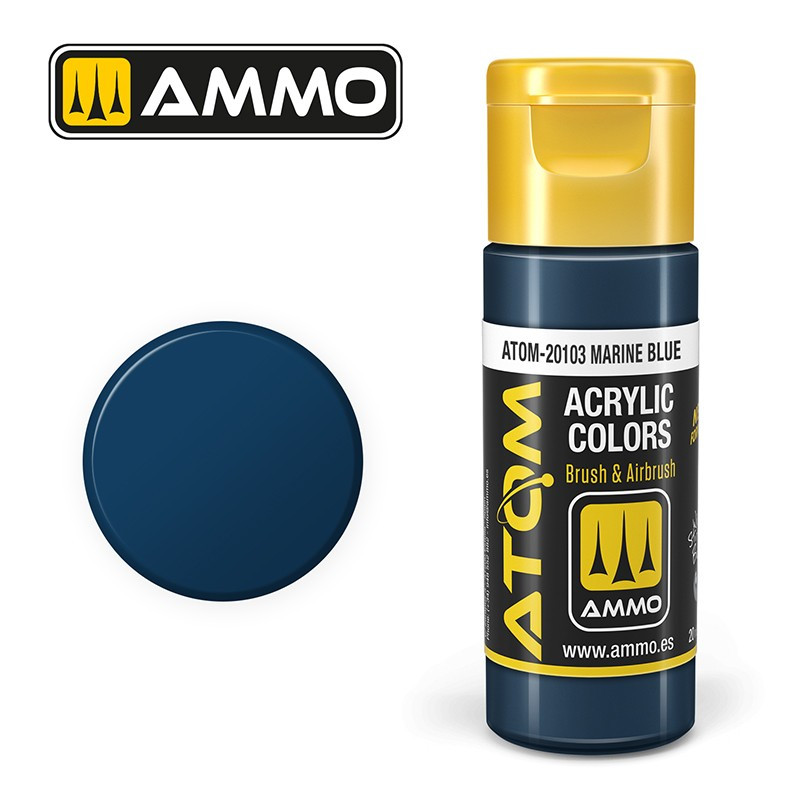 Peinture acrylique Bleu marin 20ml ATOM AMMO