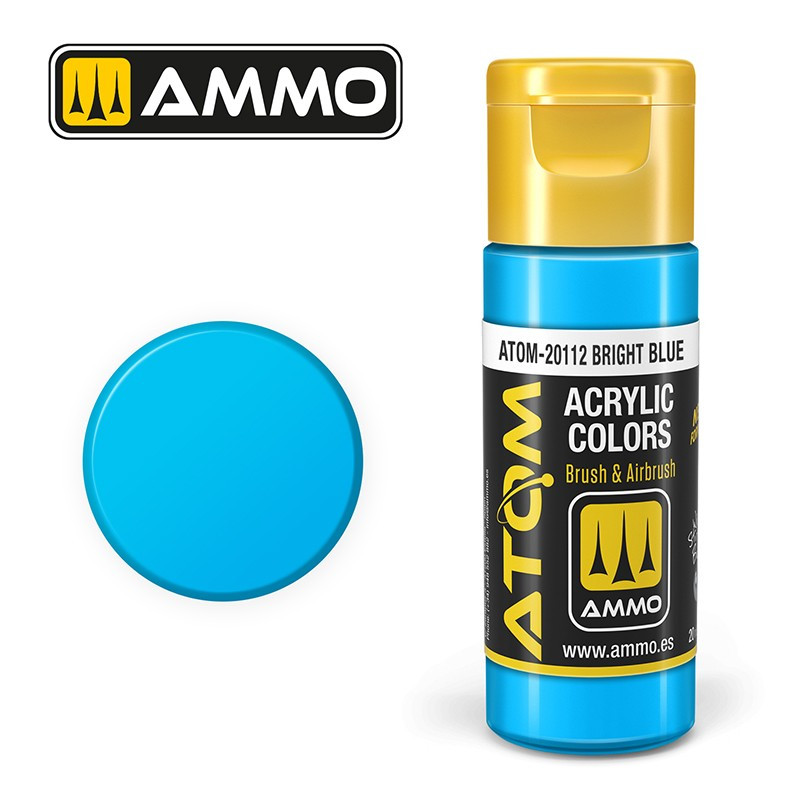 Peinture acrylique Bleu vif 20ml ATOM AMMO