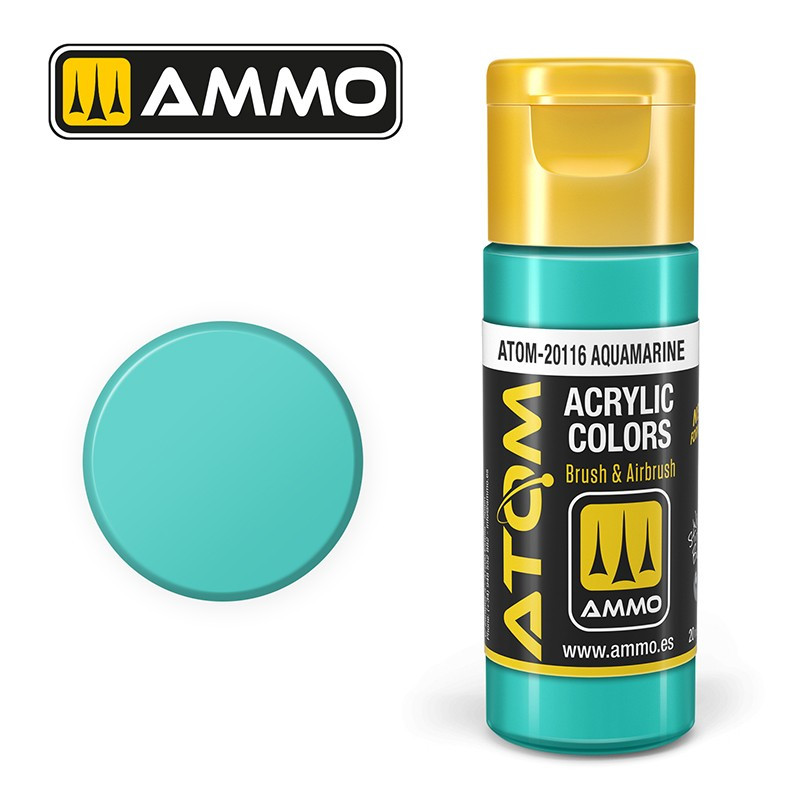 Peinture acrylique Bleu vert 20ml ATOM AMMO