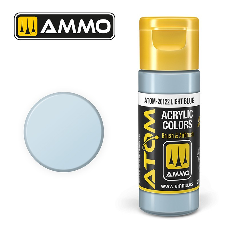 Peinture acrylique Bleu clair 20ml ATOM AMMO